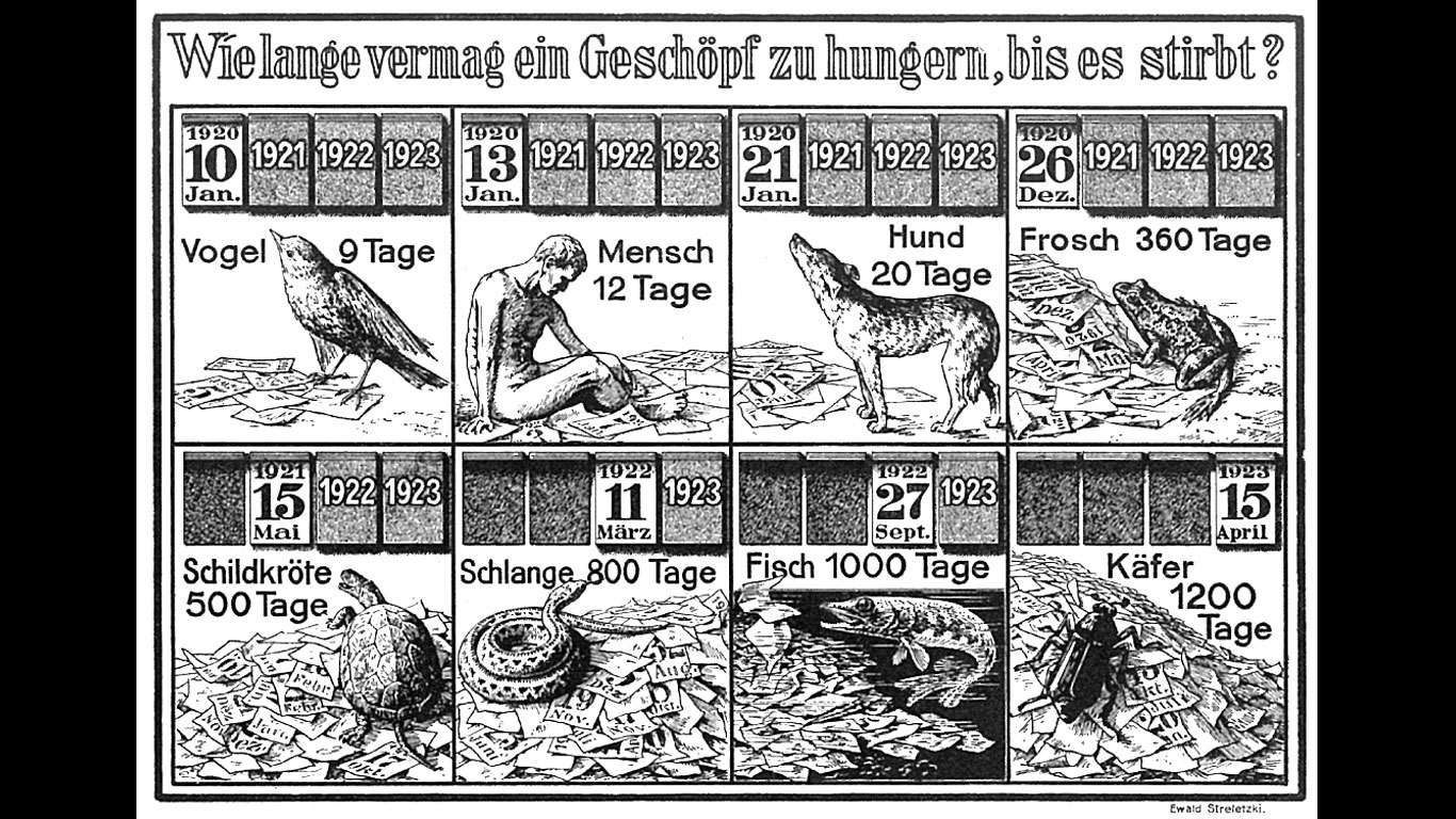 Wie lange hungert ein Lebewesen, bis es stirbt? (1926)