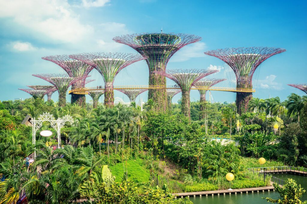 Der Garten des Hotels Marina Bay Sands in Singapur