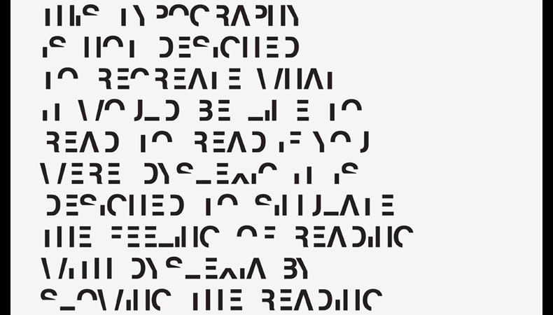 Typografie verdeutlich Legasthenie