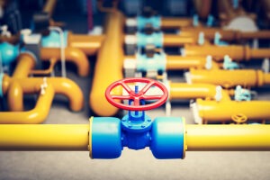 Deutschland hat genug Öl für den Winter: Eine Gasleitung mit Ventil
