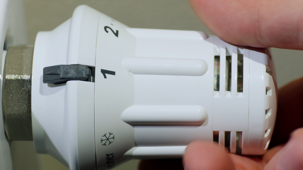 Heizungsthermostat auf Stufe 1