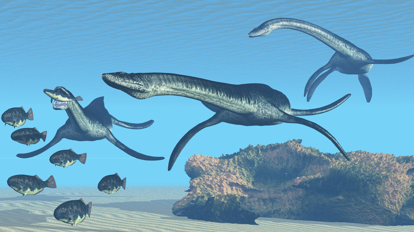 Dinos unter Wasser