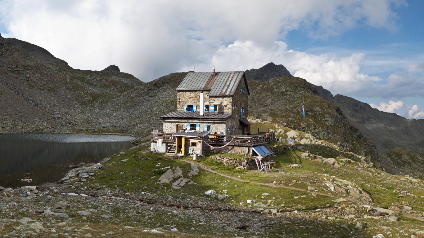 Die Flaggerschartenhütte (Sarntaler Alpen, Südtirol)