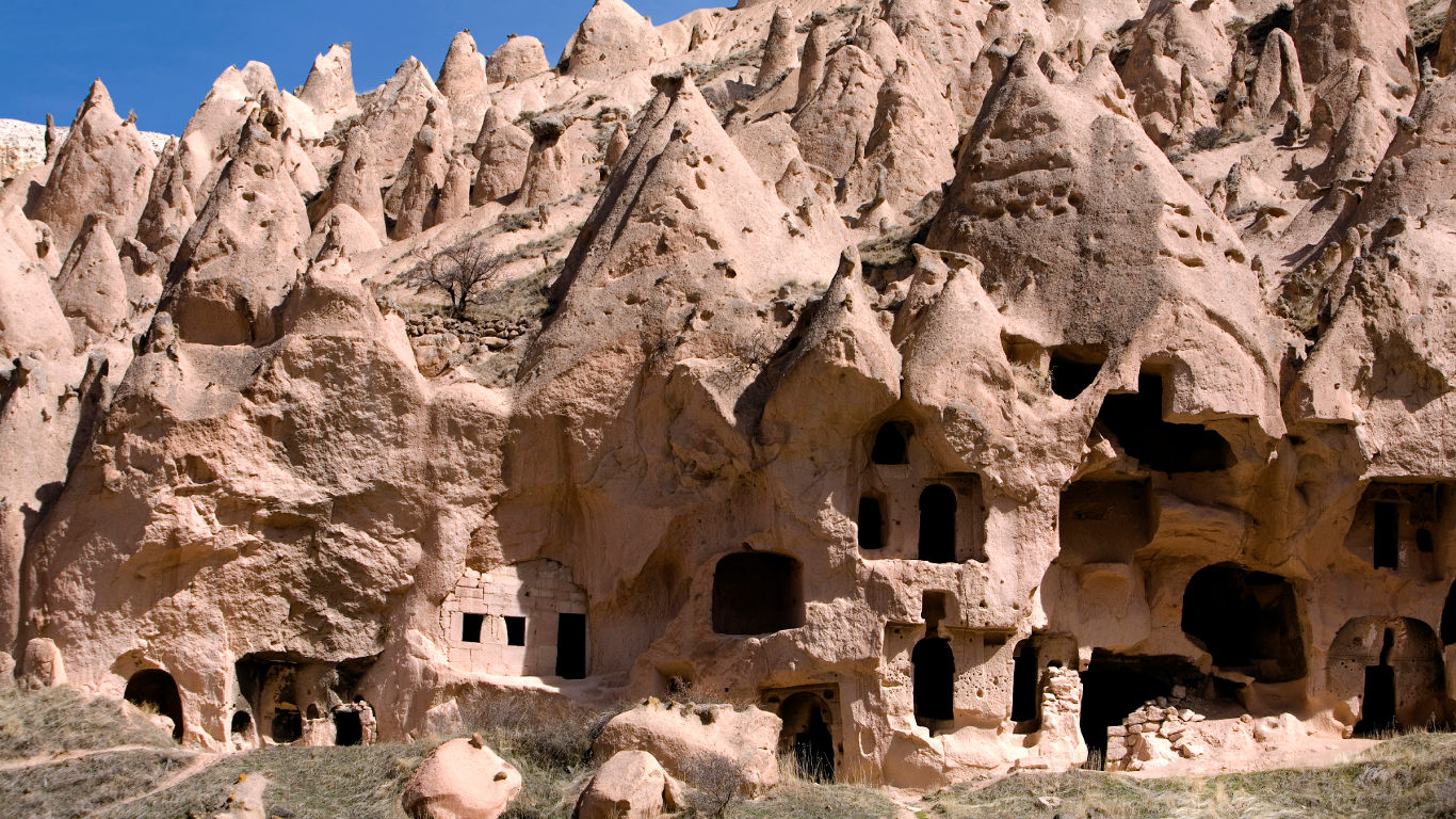 Der Nationalpark Göreme und die Felsendenkmäler von Kappadokien in der Türkei