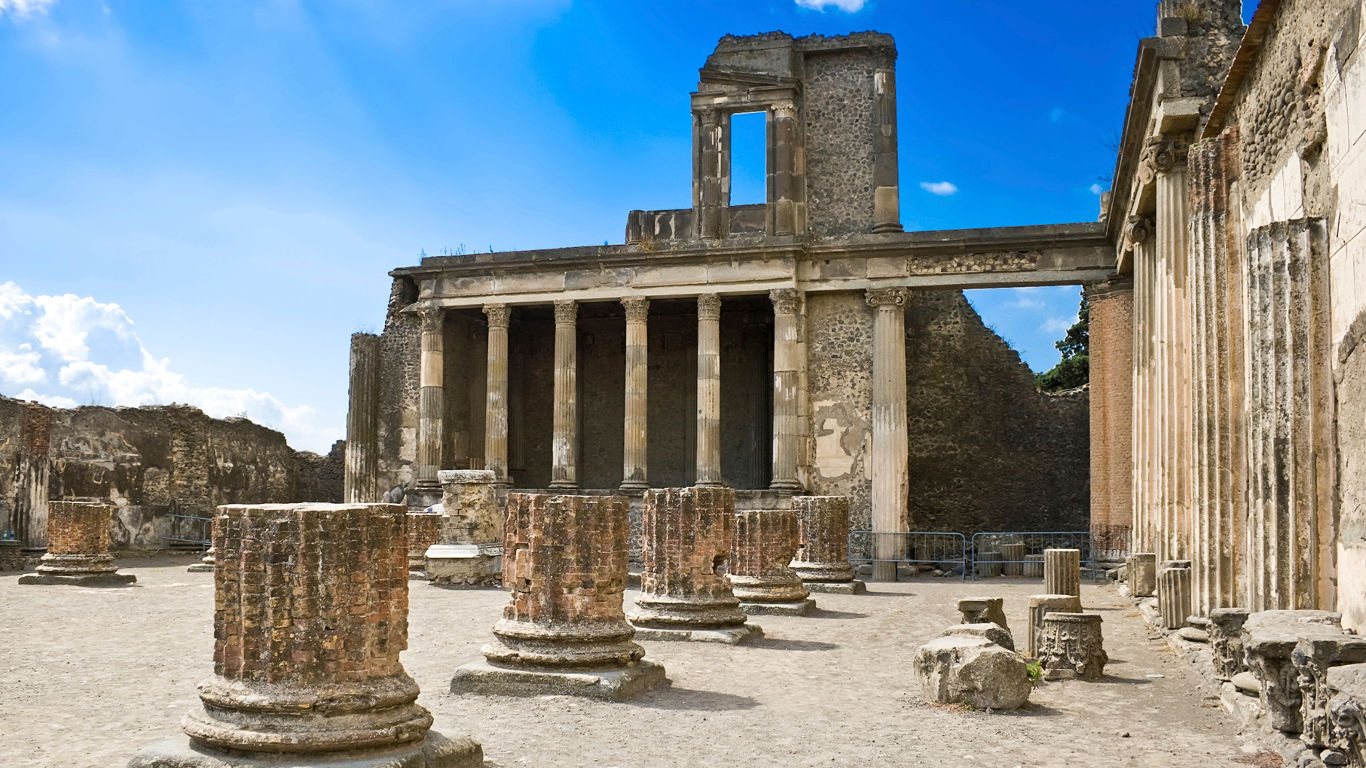 Die Ruinen von Pompeji in Italien