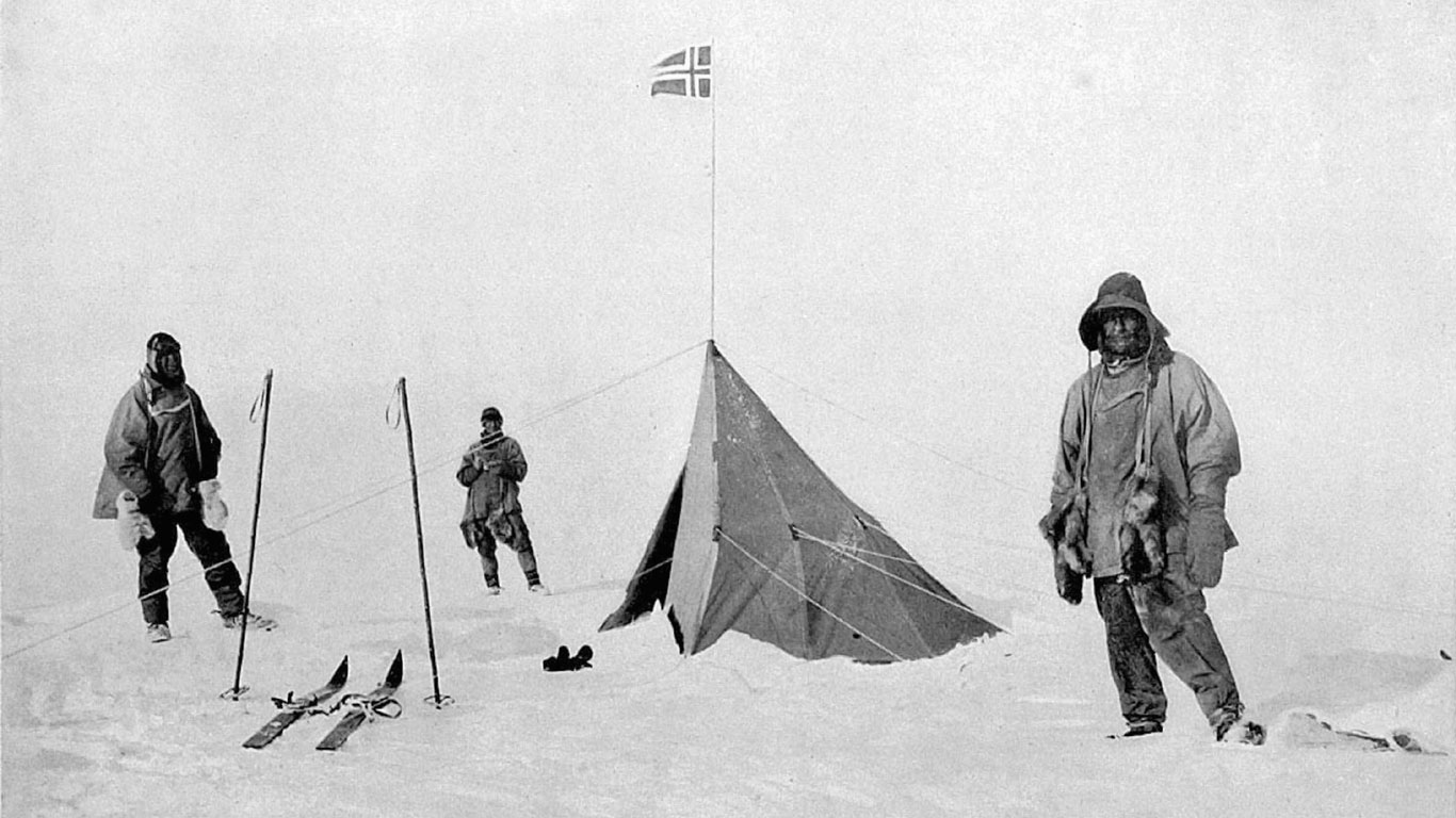Amundsen erobert den Südpol