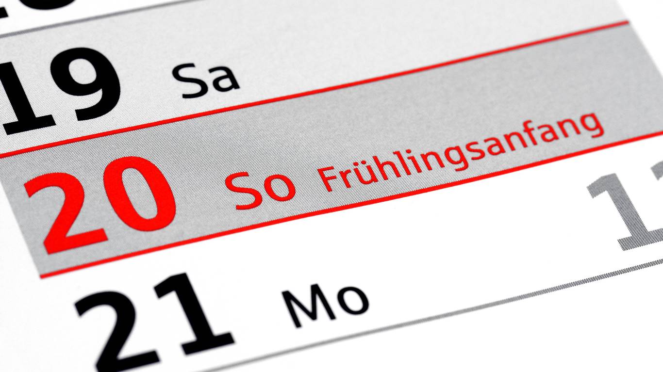 Astronomischer und kalendarischer Frühlingsbeginn