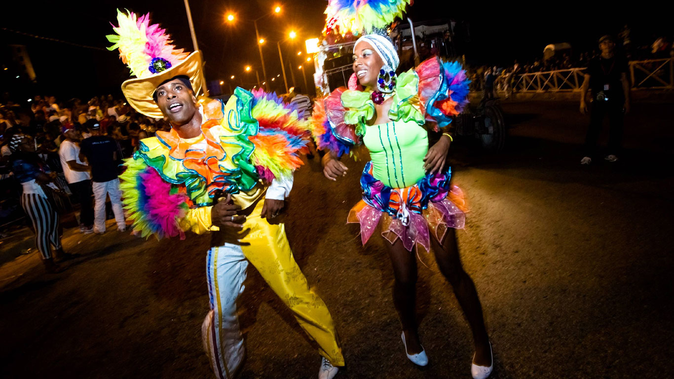 Ausgelassen feiern in Santiago de Cuba