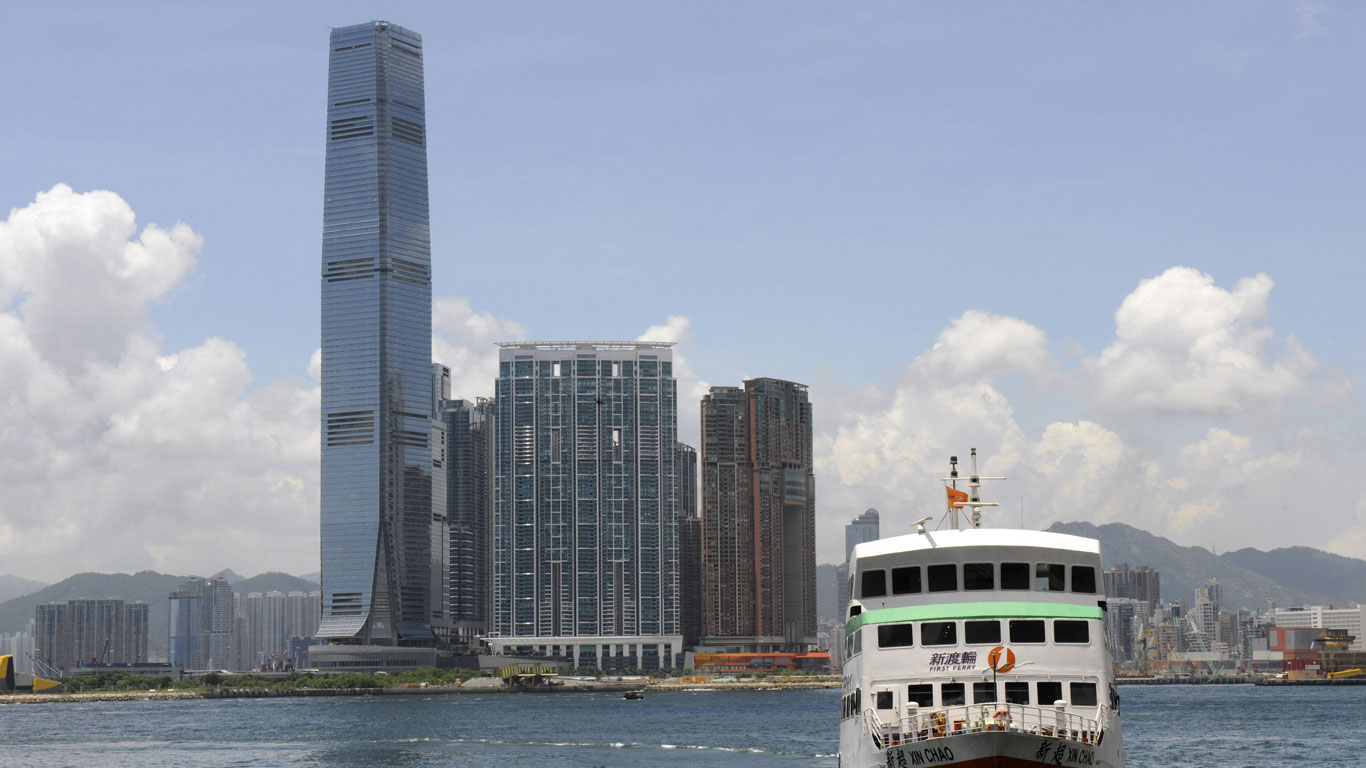 Das höchste Haus in Hongkongs Skyline