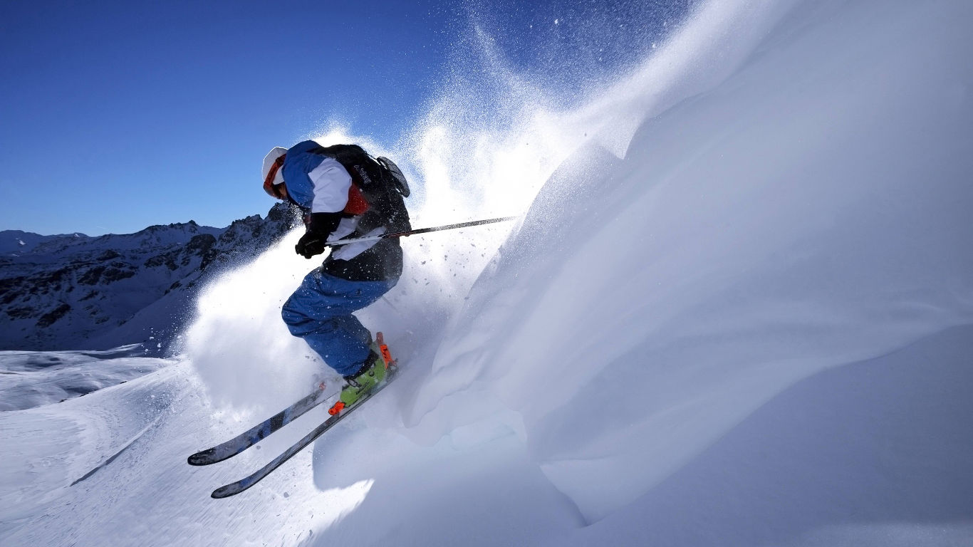 Der Tiefschnee-Surfer