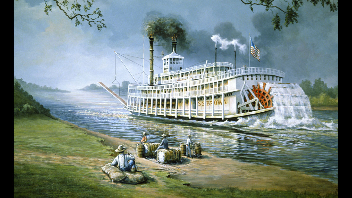 Flammeninferno auf dem Mississippi