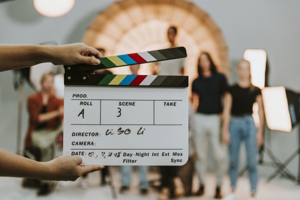Filmklappe bei Dreh