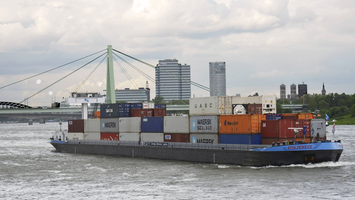 Globaler Handel mit Containerfracht