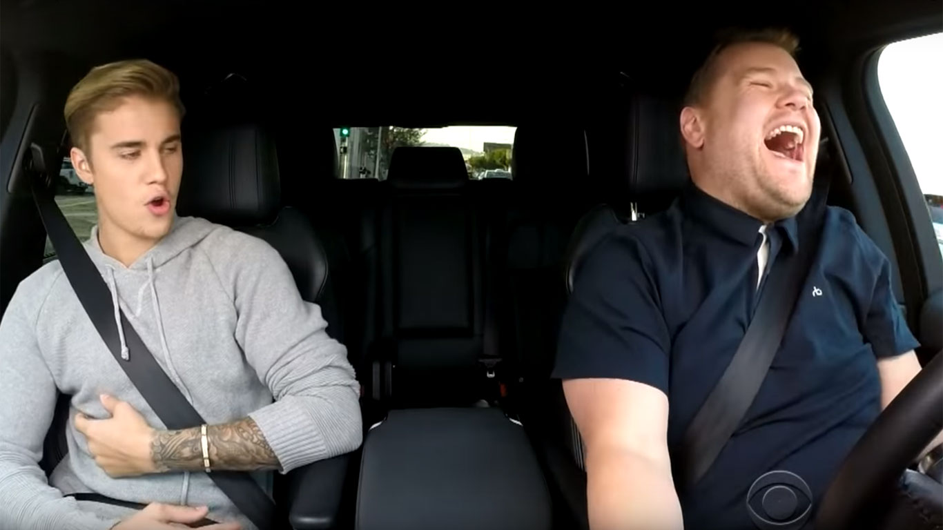 Platz 6: Auto-Karaoke mit Justin Bieber