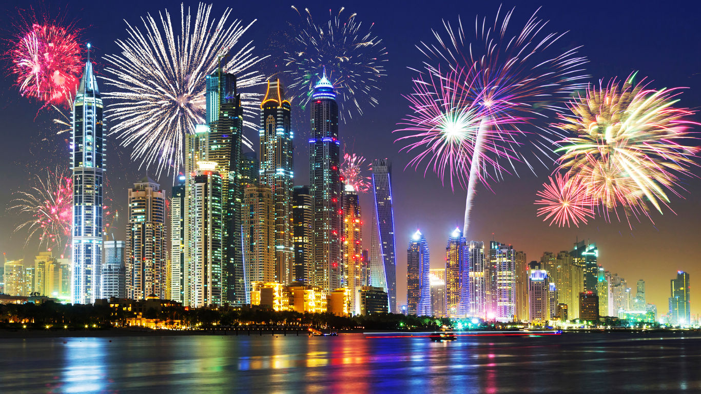 Shooting Star unter den Silvesterzielen – Dubai