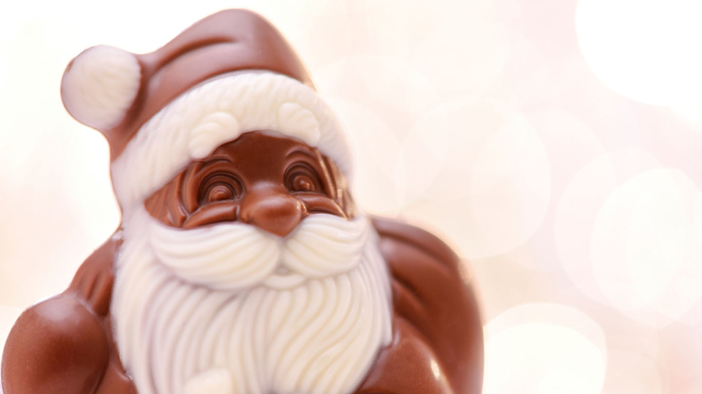 Süße Bescherung mit Schoko-Weihnachtsmännern