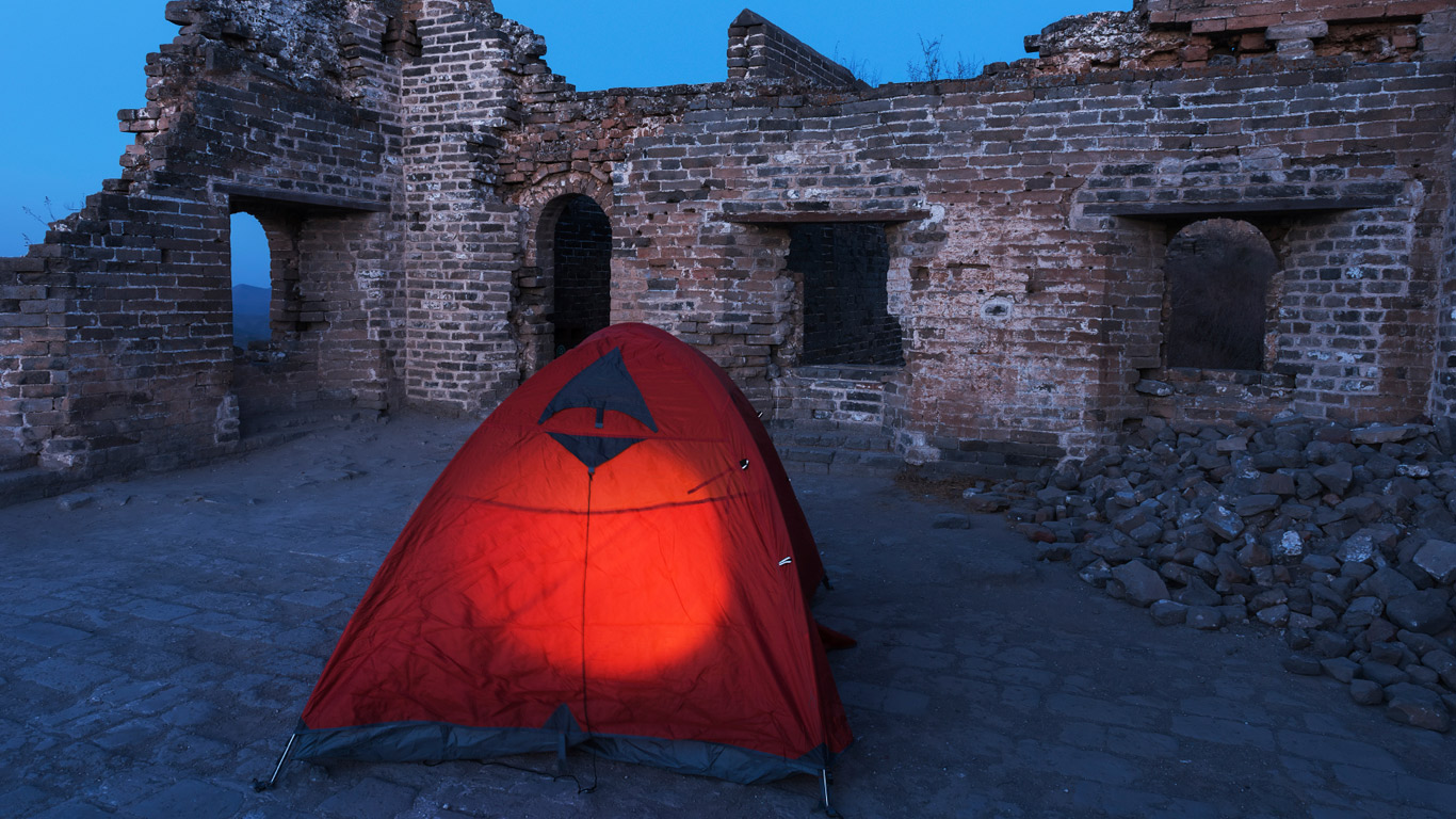 Traditionelles Campen
