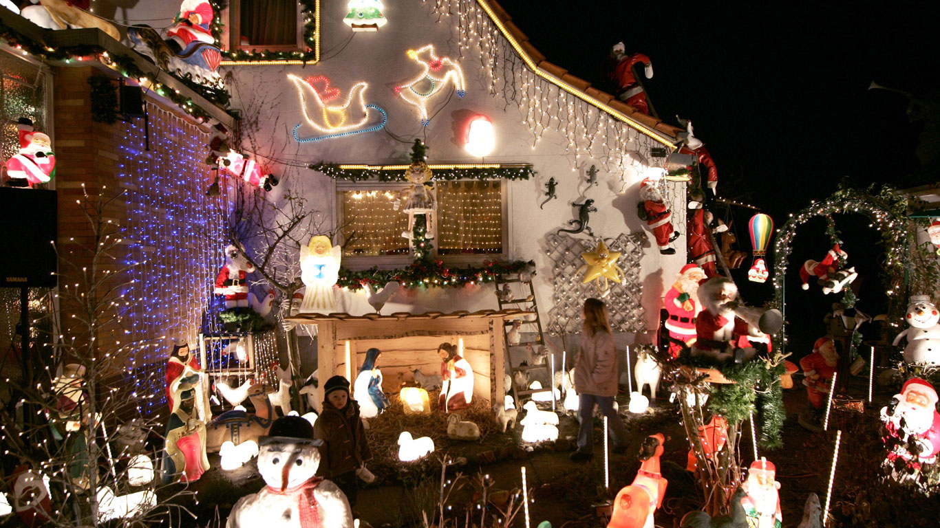Weihnachtsbeleuchtung im Taunus