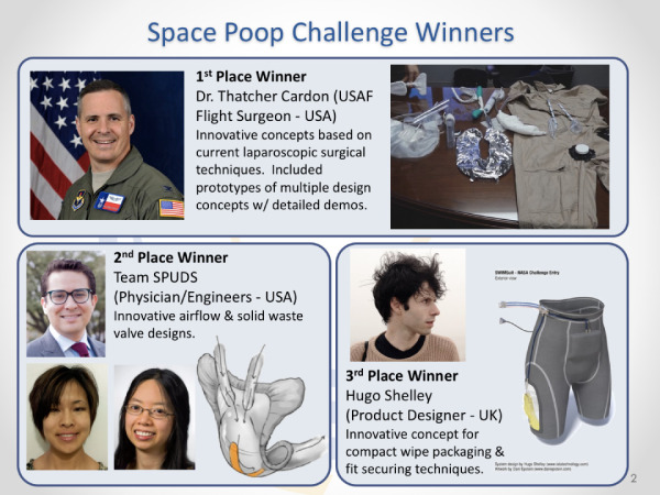 Die offizielle „Space Poop Challenge“ der NASA aus dem Jahr 2016.