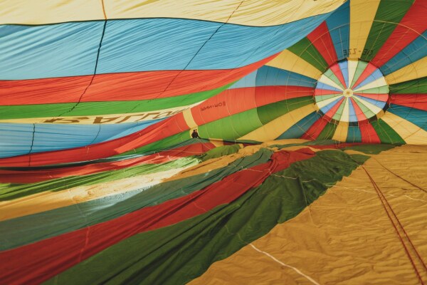 Wie steuert man einen Heißluftballon? Der Heißluftballon von innen